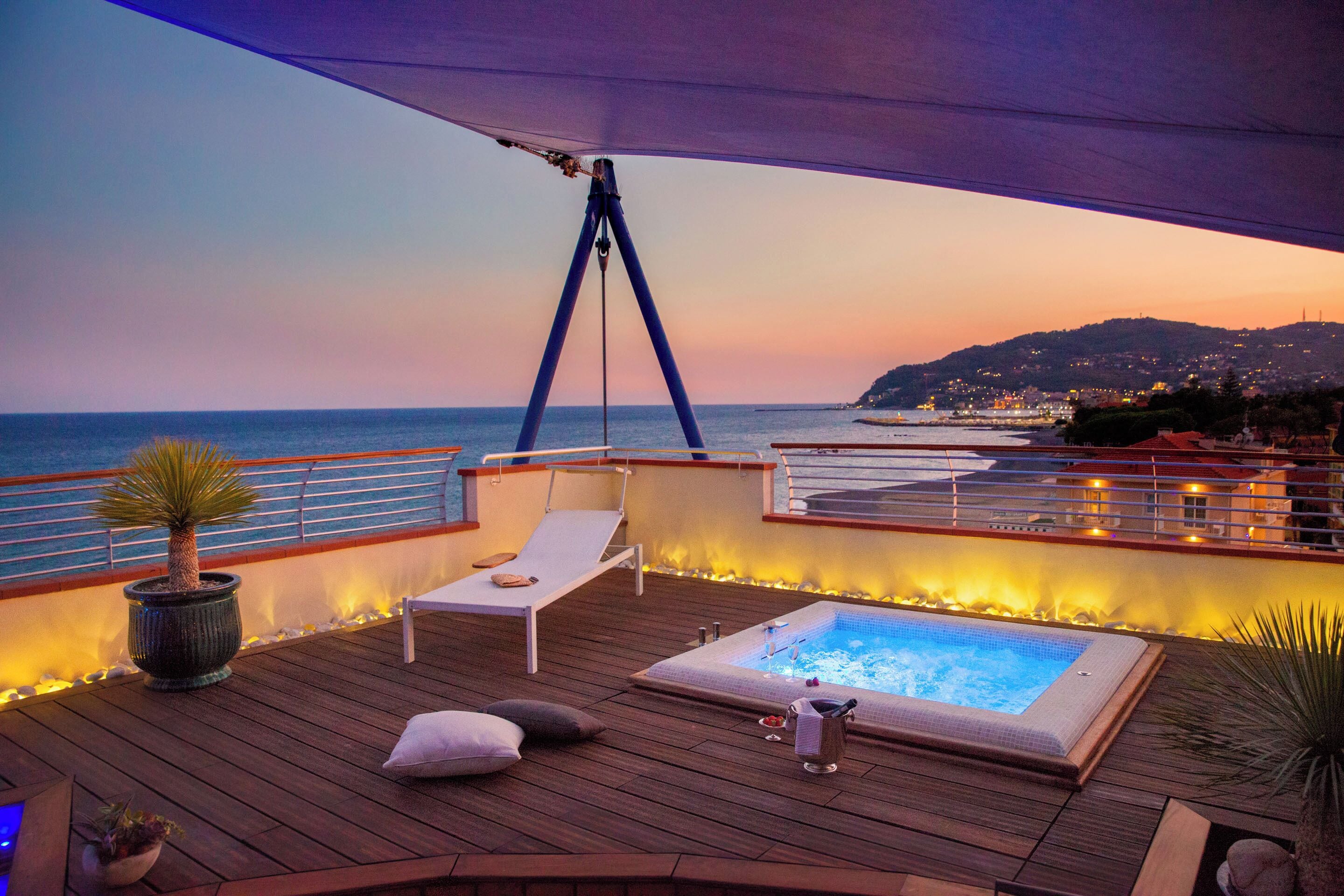 Presidential Suite, Terrace, Sea View | Premium bedding, minibar, in-room safe, desk