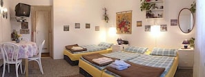 Cribs/infant beds, rollaway beds, free WiFi