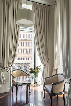 Deluxe Triple Room, Balcony, Annex Building | Frette Italian sheets, premium bedding, down comforters, pillowtop beds