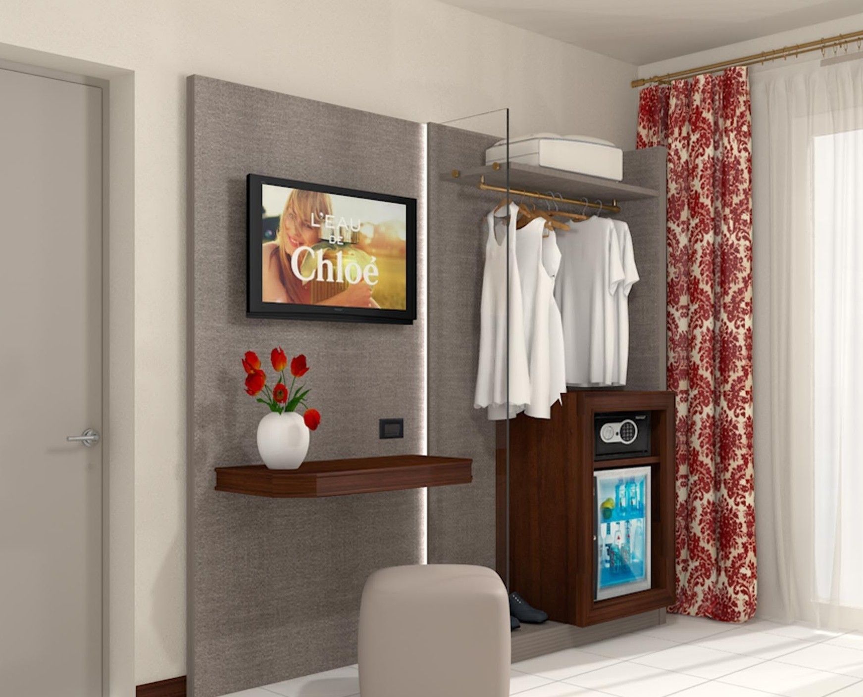 economy double room | down duvets, minibar, in-room safe, desk