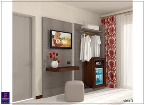 Kamar Double Ekonomi | Selimut bulu angsa, minibar, brankas, dan meja kerja