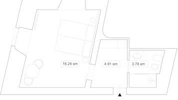A floor plan of ROOM C102 with dimensions: 16.24 sqm, 4.91 sqm, and 3.78 sqm.