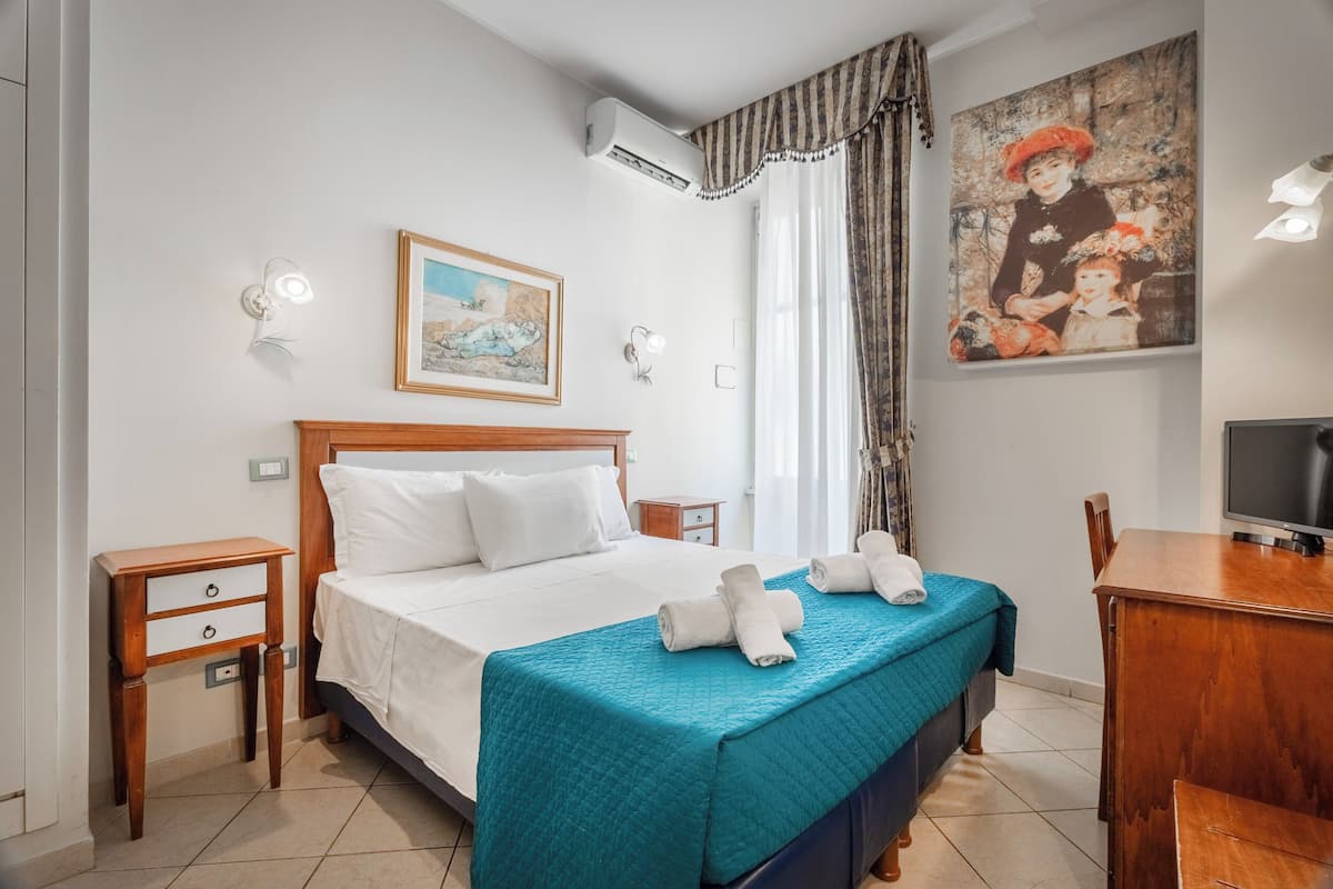 Egyptian cotton sheets, down duvets, memory-foam beds, in-room safe