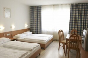 Hypo-allergenic bedding, pillow-top beds, in-room safe, desk