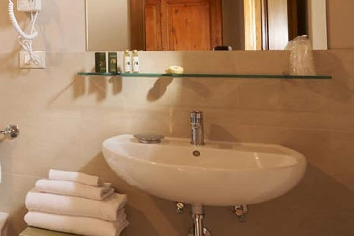 free toiletries, hair dryer, bidet, towels