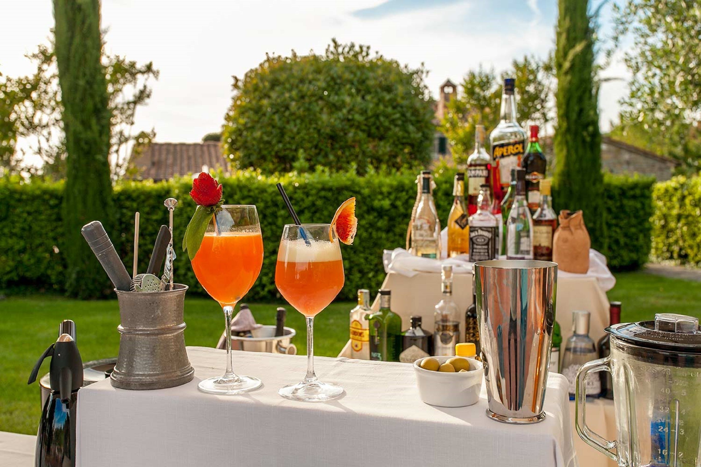 Outdoor wedding area