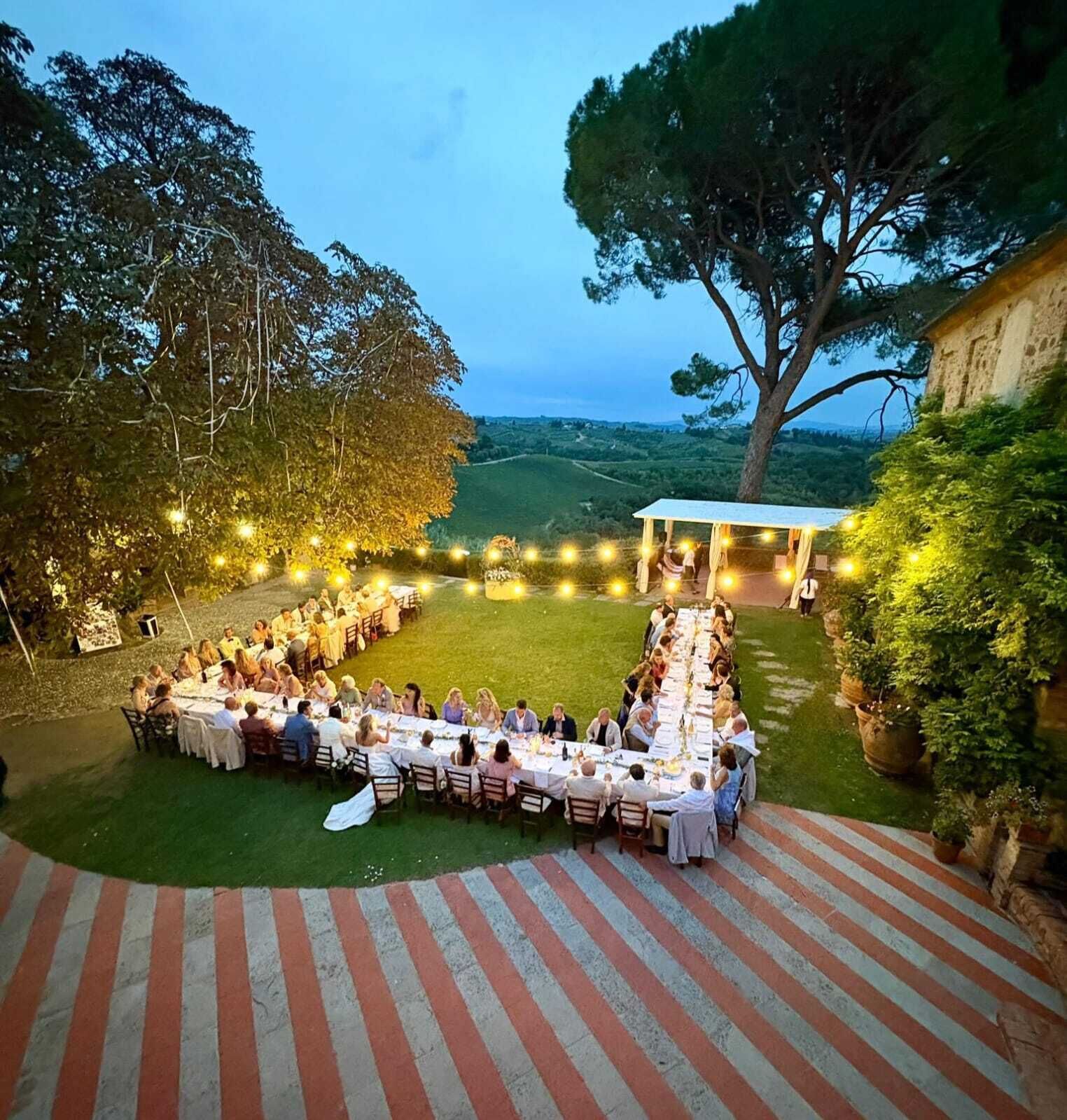 Zona para bodas al aire libre