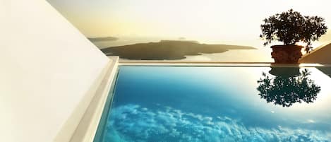 Suite with Infinity Private Pool, Caldera View | 陽台