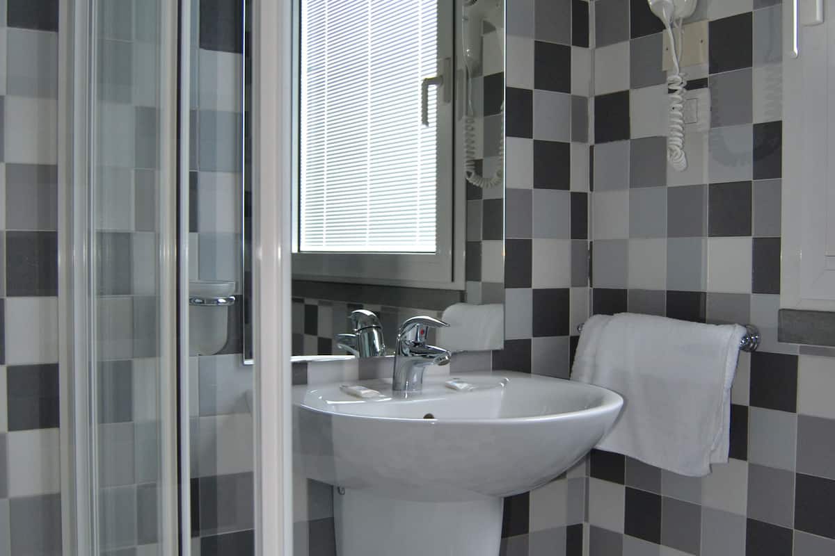 shower, free toiletries, hair dryer, bidet