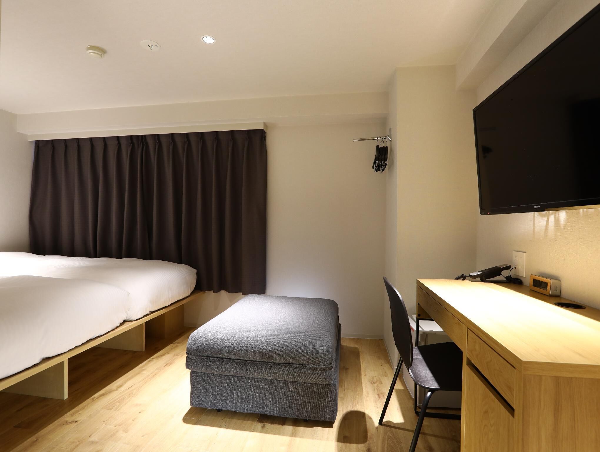 Desk, blackout curtains, iron/ironing board, free WiFi