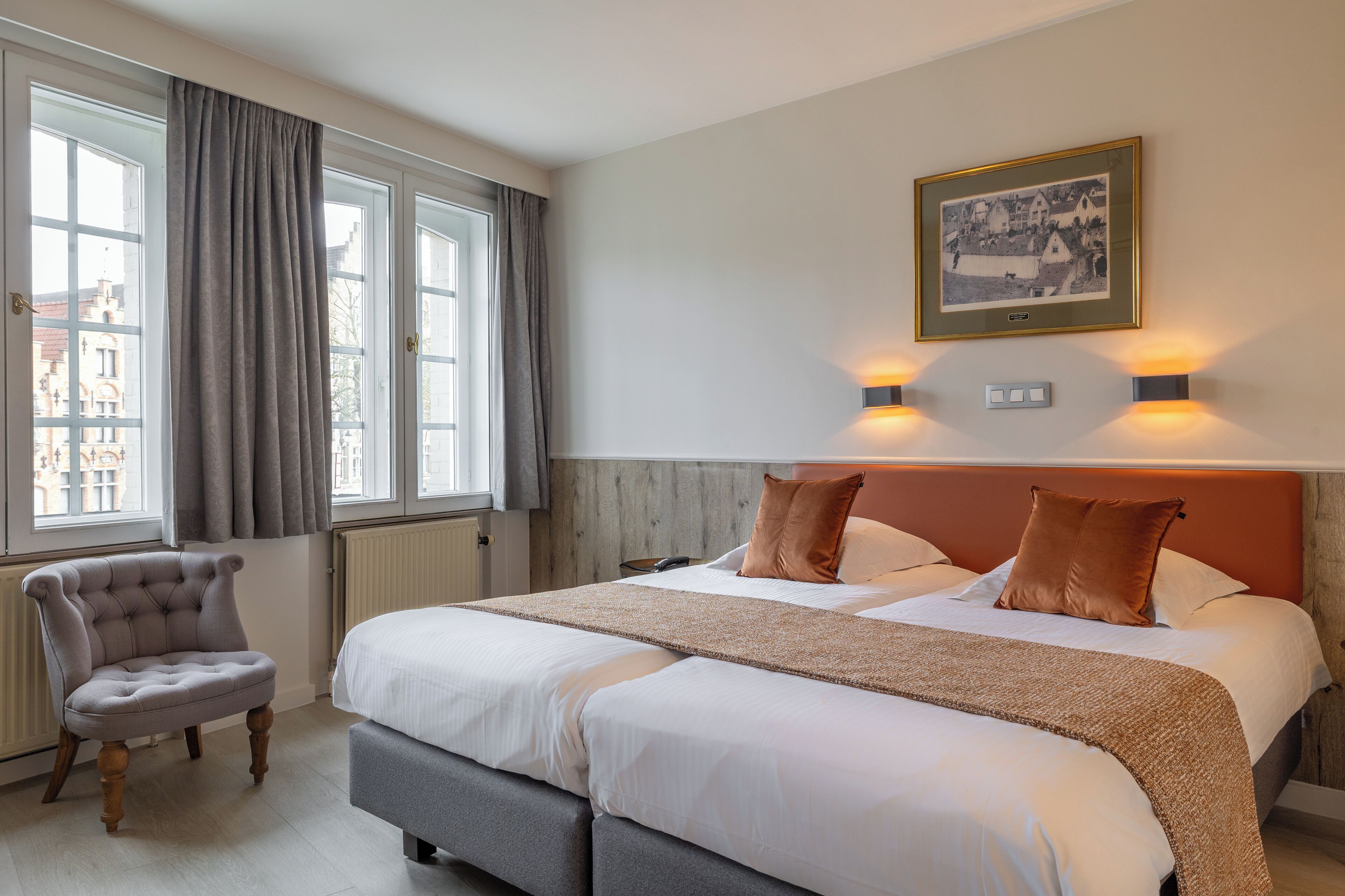 Coffres-forts dans les chambres, bureau, rideaux occultants