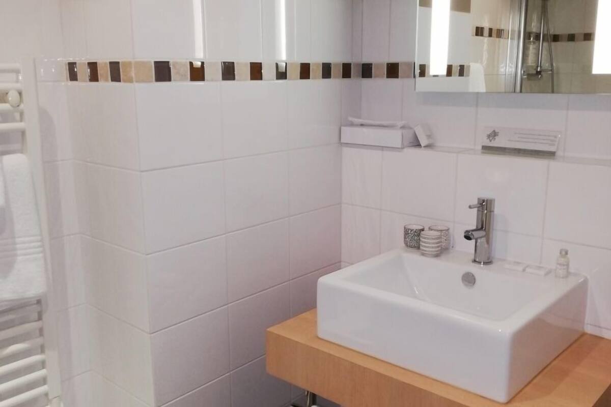 exclusive double room | bathroom | hair dryer, towels