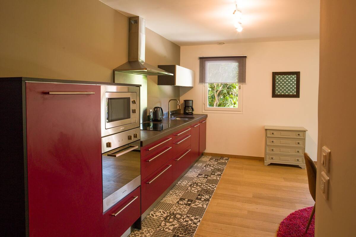 family house, terrace, garden view | private kitchen | coffee/tea maker, electric kettle