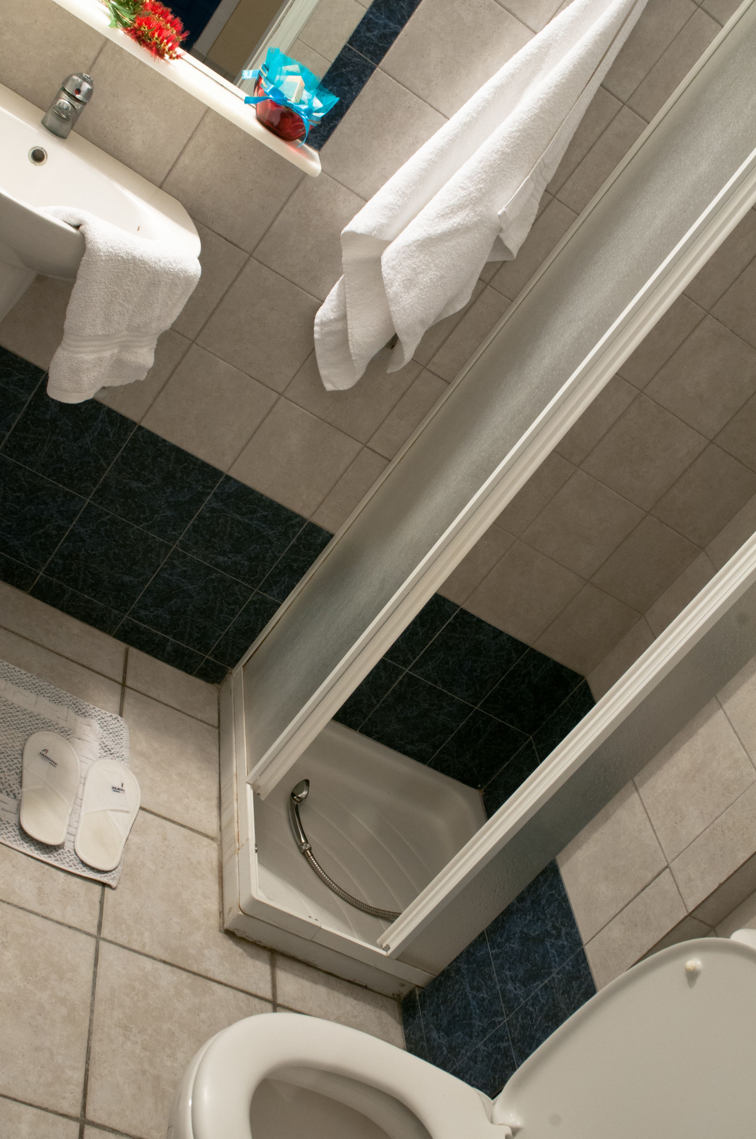 standard double room | bathroom | free toiletries, hair dryer, towels, shampoo