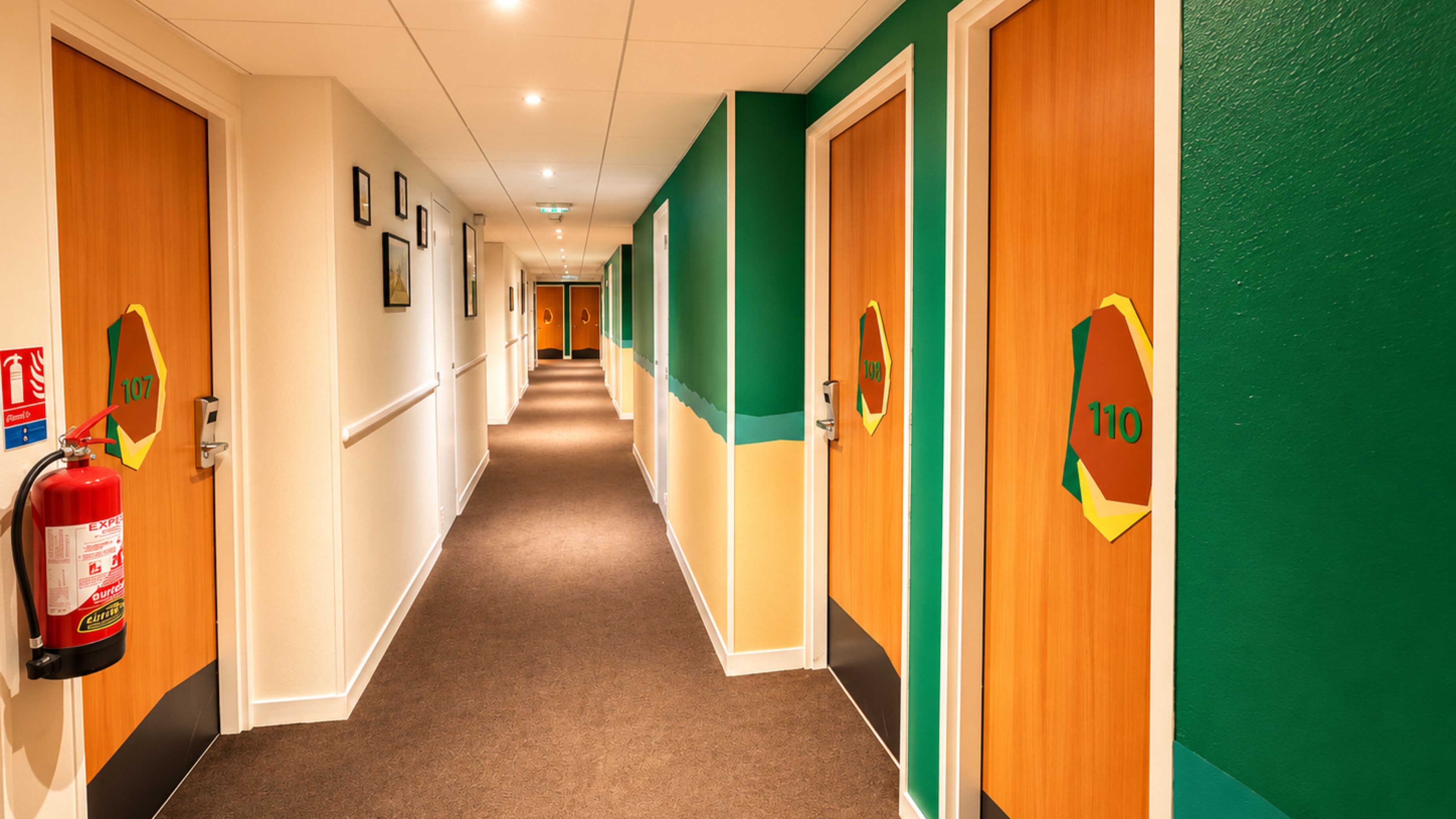 Handrails in hallways