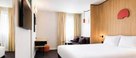 1 habitación y ropa de cama de alta calidad