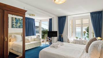 Triple Room, Terrace, Sea View (Le Golfe Bleu) | 2 bedrooms, premium bedding, pillowtop beds, in-room safe