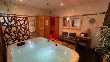 Sauna, bain Ă remous