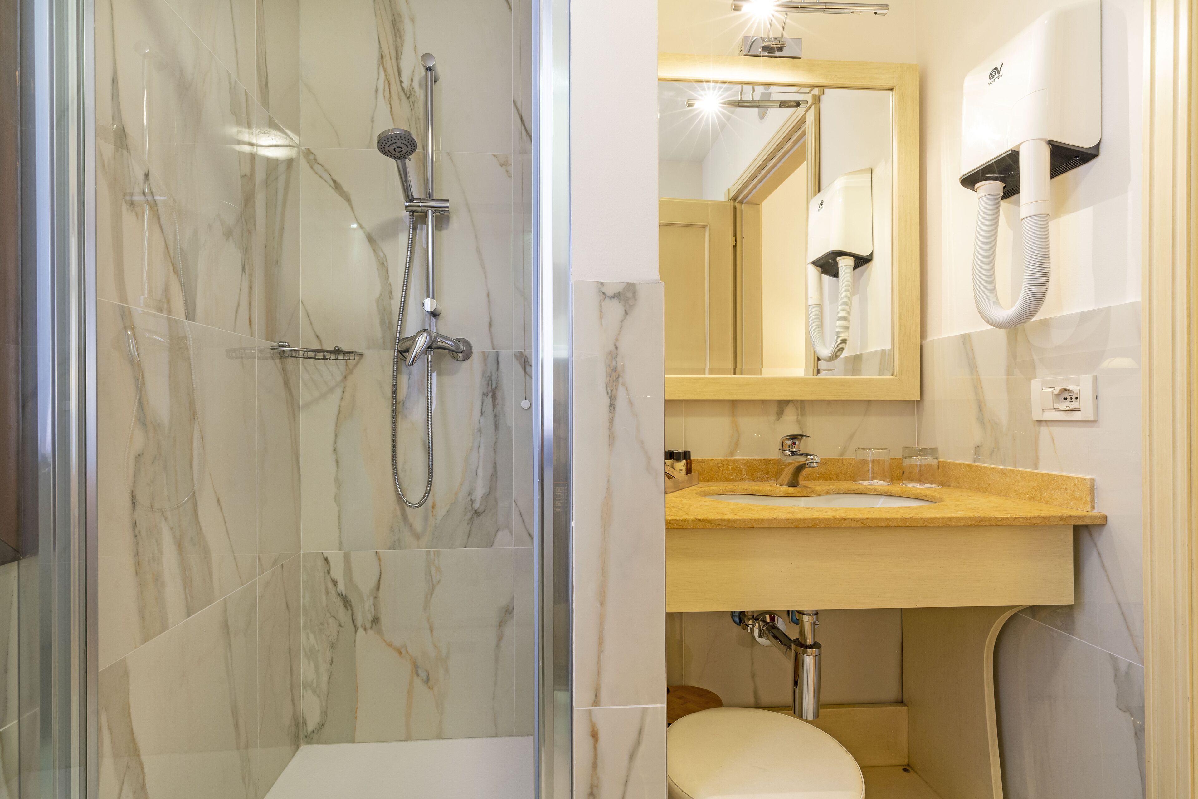 classic double or twin room | bathroom | shower, free toiletries, hair dryer, bathrobes