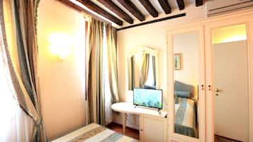 Premium bedding, minibar, desk, laptop workspace