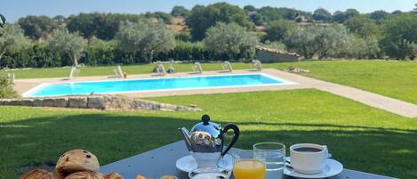 Petit déjeuner complet (18 EUR par personne)