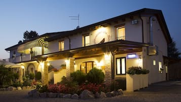 Front of property – evening/night