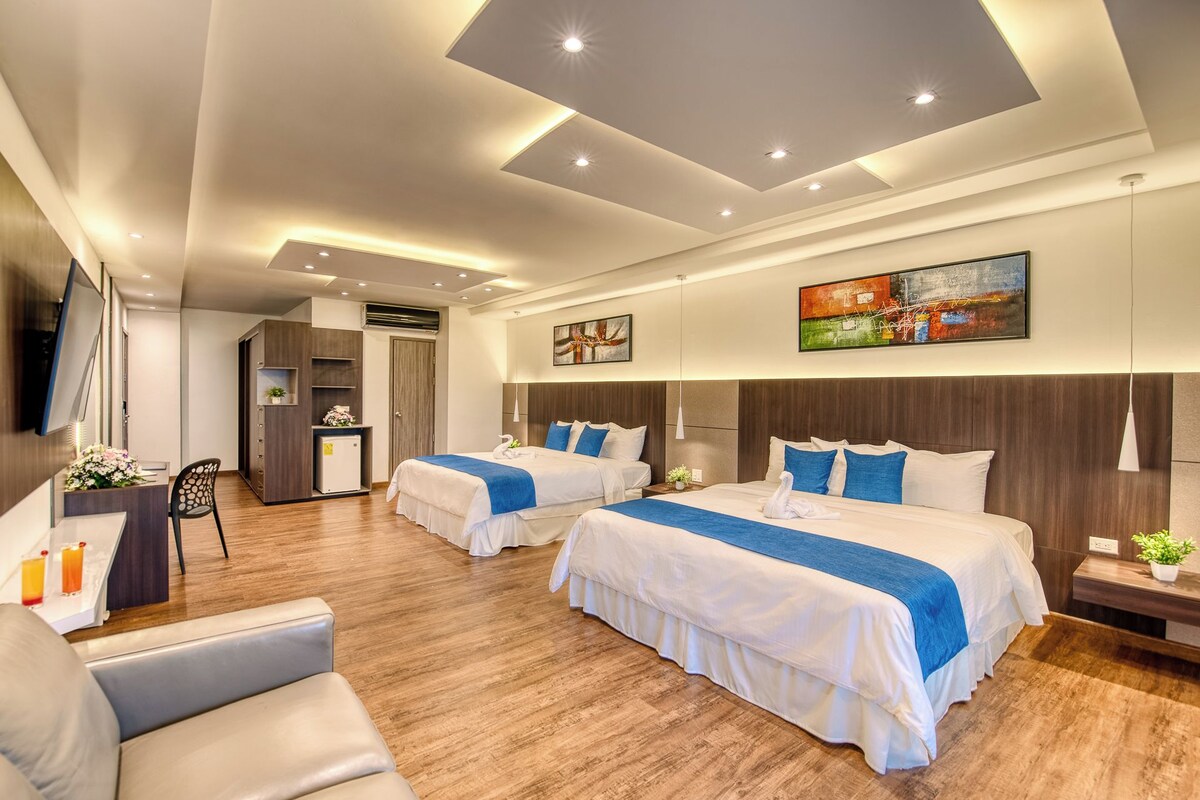 Ropa de cama de alta calidad y minibar