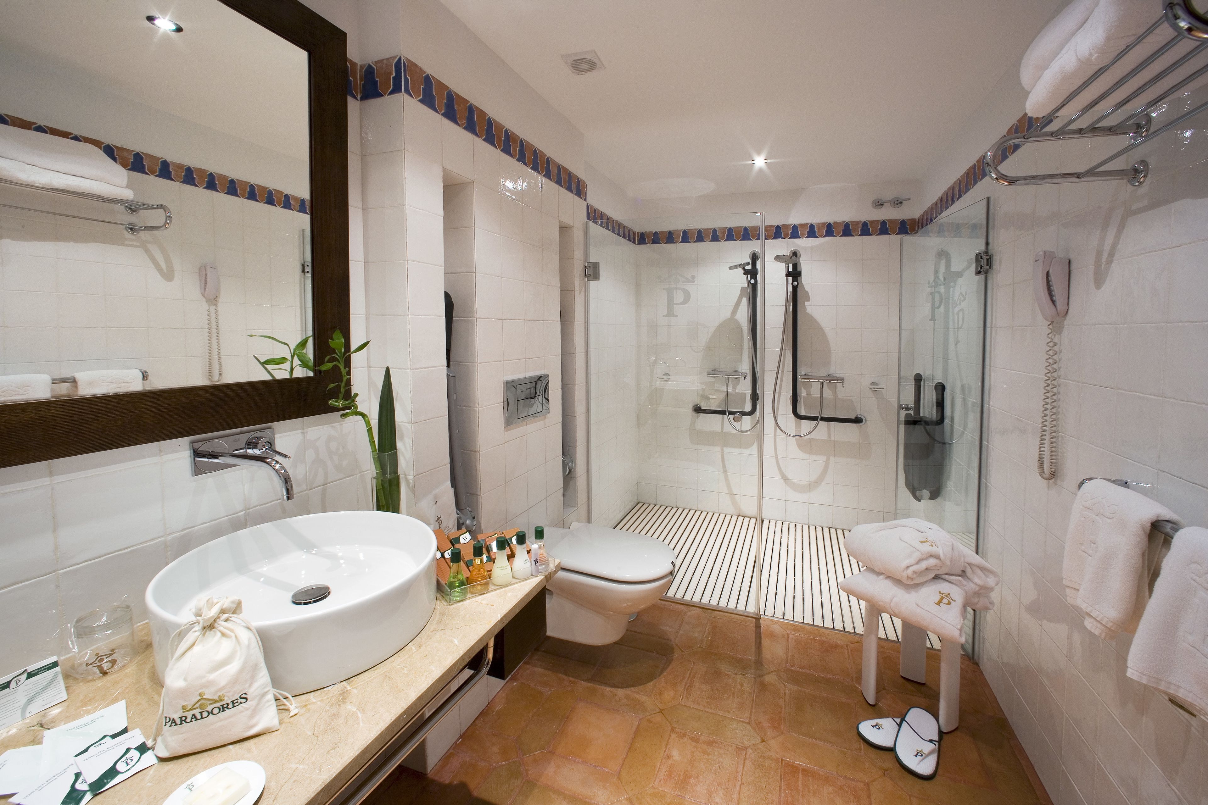 free toiletries, hair dryer, bidet, towels