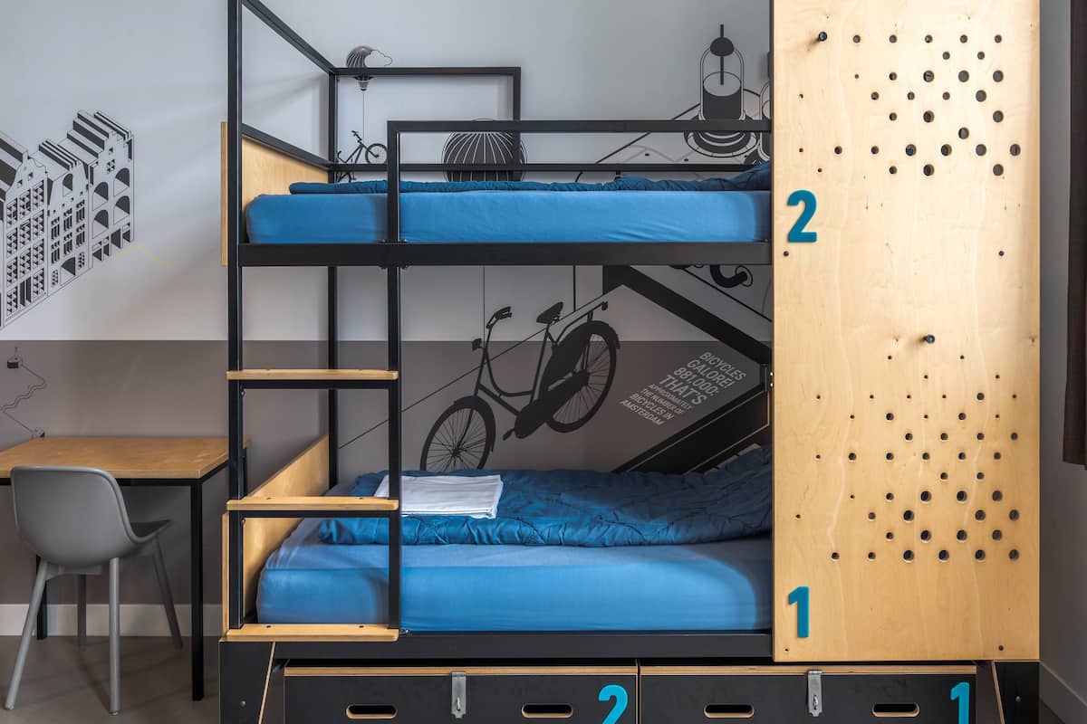 Basic-herbergi fyrir tvo, tvö rúm - einkabaðherbergi (Bunkbed) | Öryggishólf í herbergi, ókeypis þráðlaus nettenging, rúmföt