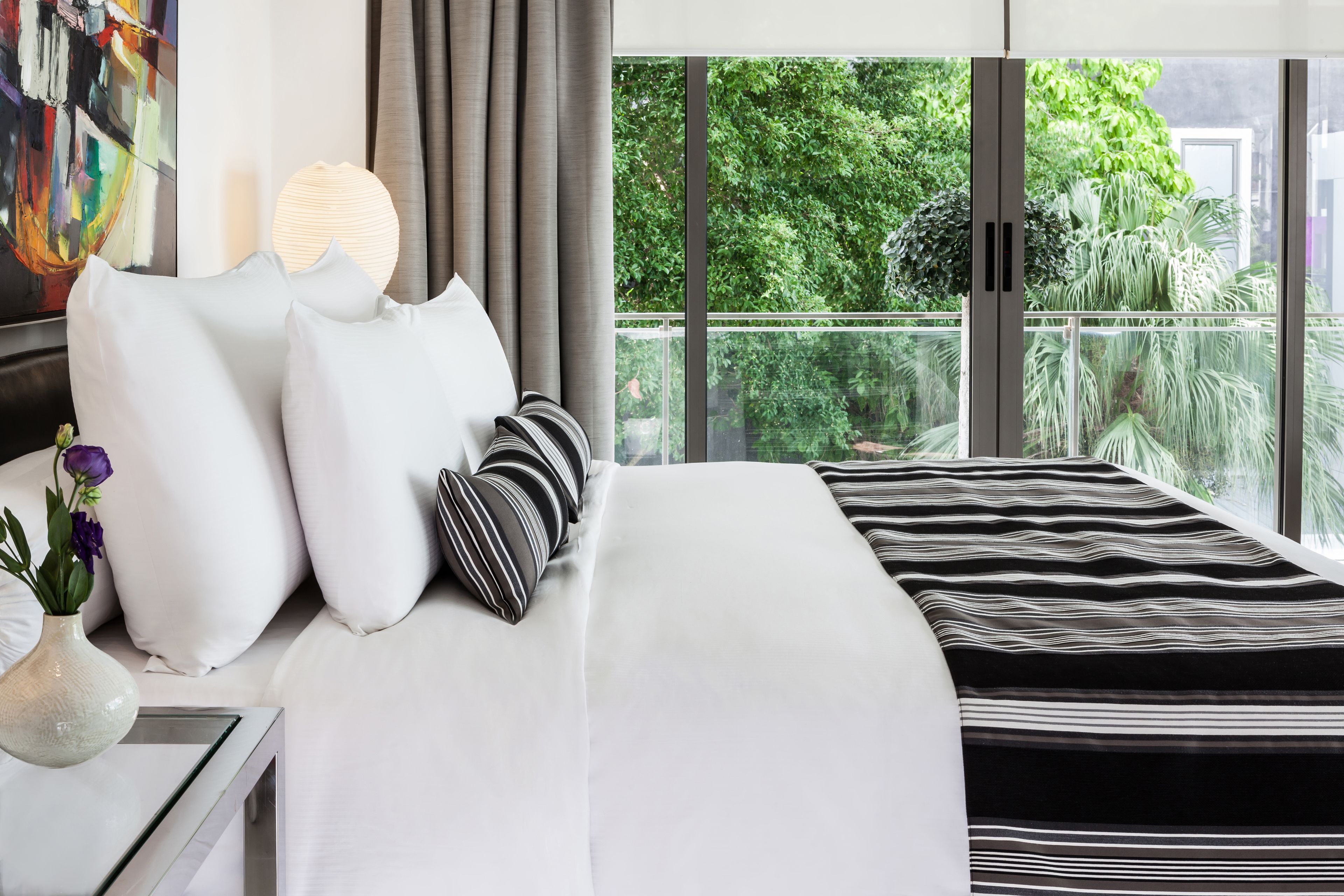 1 bedroom, egyptian cotton sheets, premium bedding, down duvets