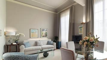 Appartement Supérieur, 1 trÚs grand lit et 1 canapé-lit, cuisine | Coin séjour