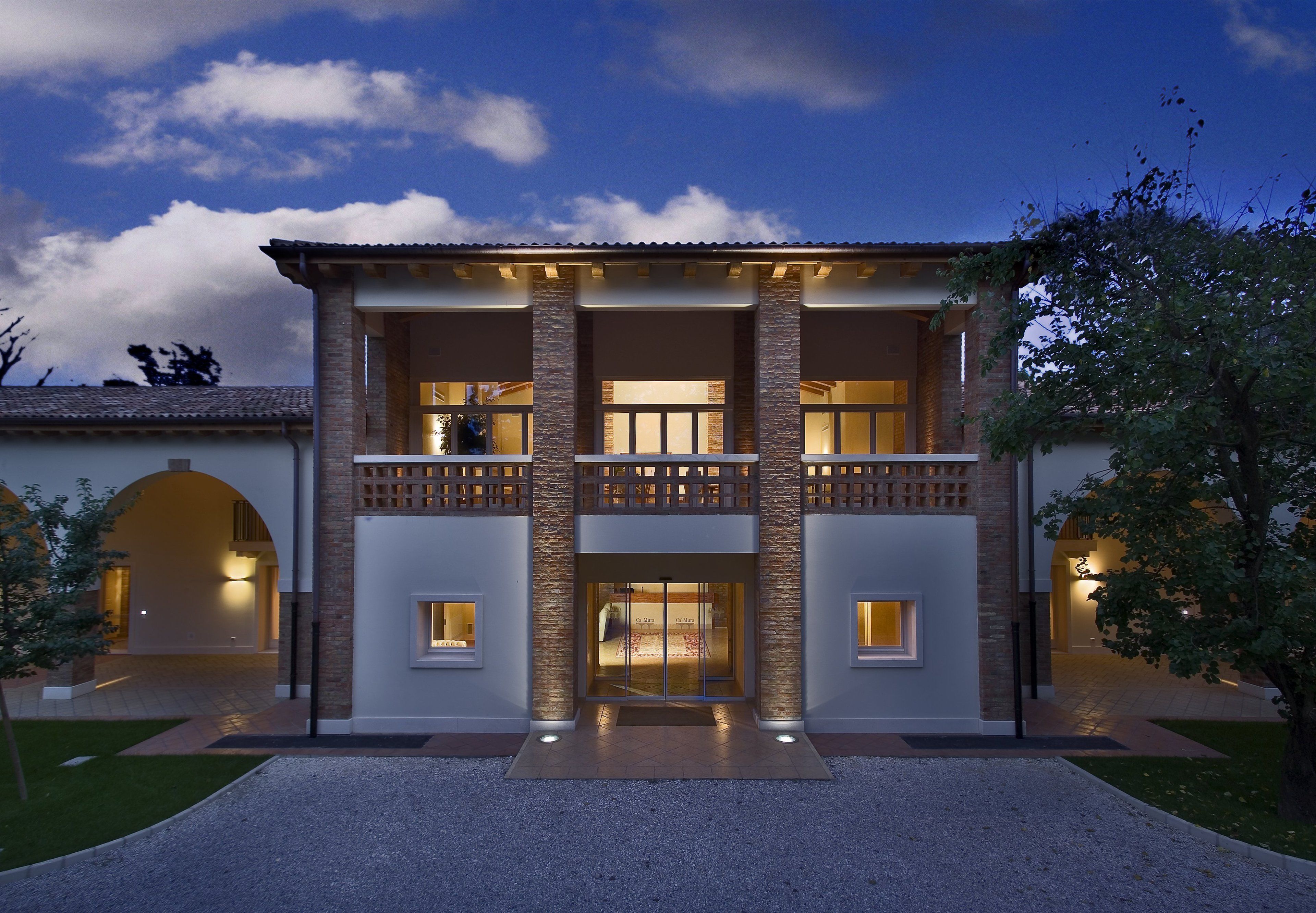 front of property – evening/night