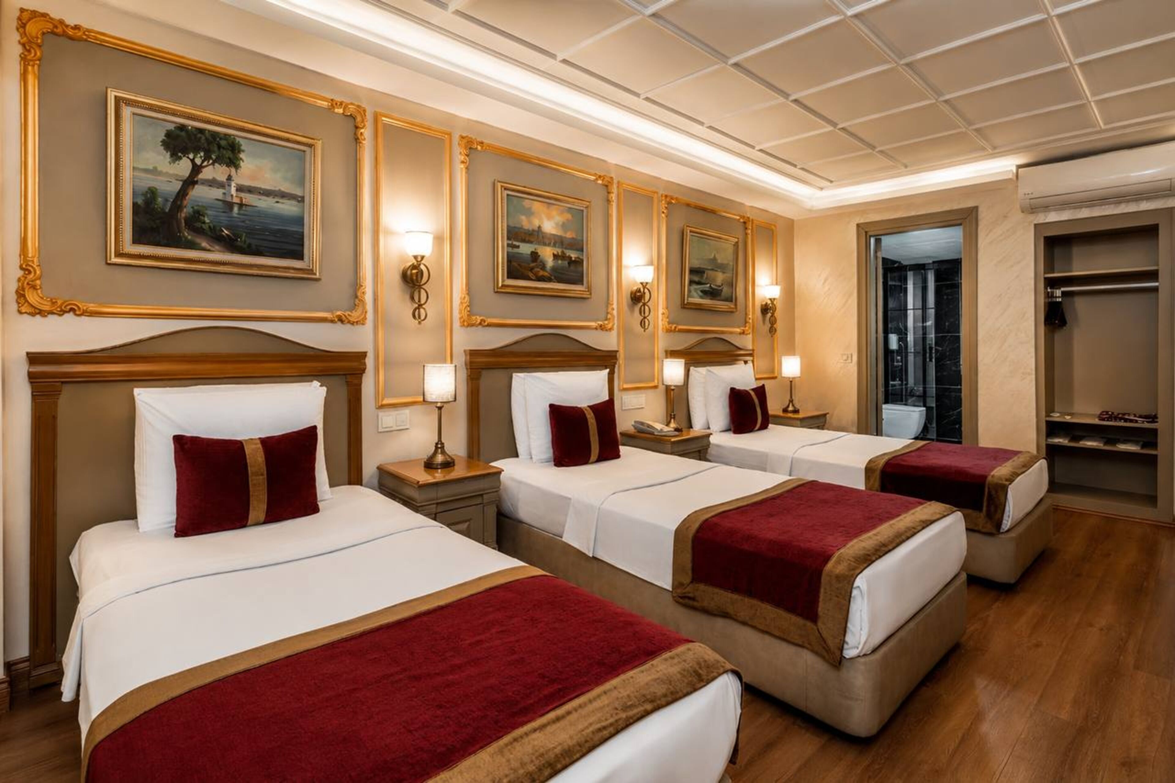Ropa de cama de alta calidad y minibar 