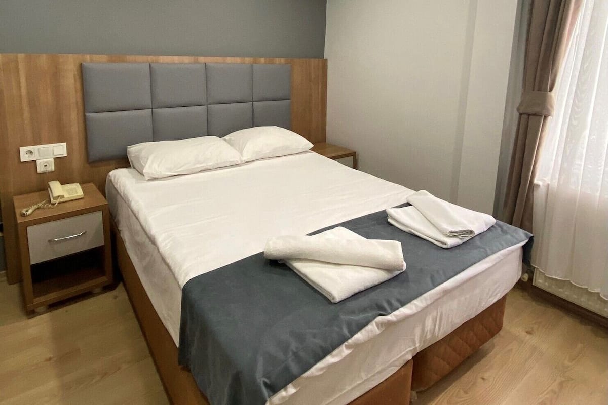 Habitación individual | Minibar, caja de seguridad en la habitación y escritorio