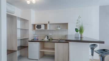 Suite executiva | Cuina bàsica privada | Frigorífic gran i placa de cuina