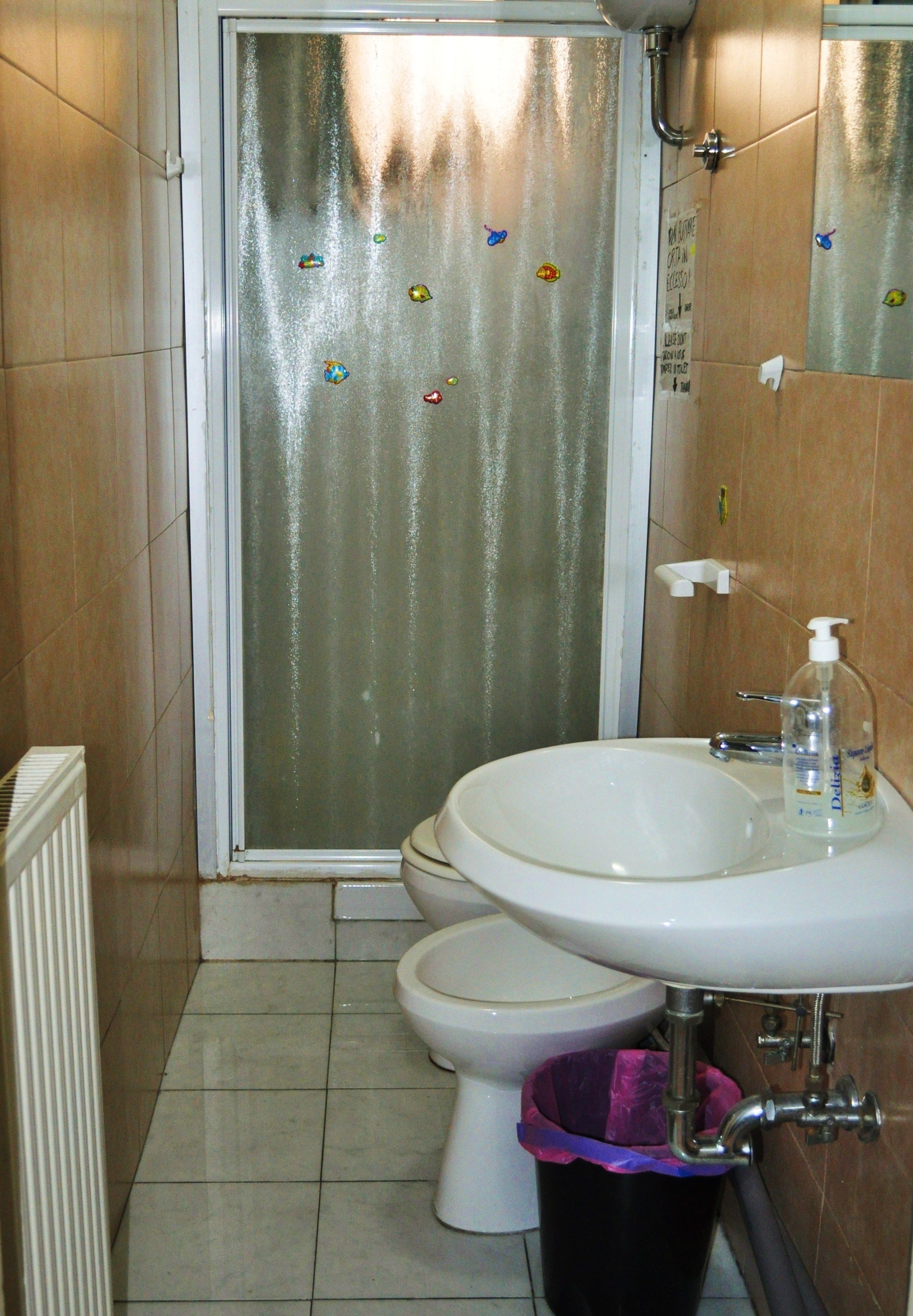 Dusche, kostenlose Toilettenartikel, Haartrockner, Handtücher
