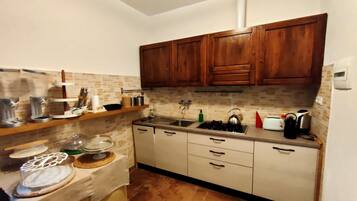 Frigorifero nell'area comune, forno a microonde nell'area comune