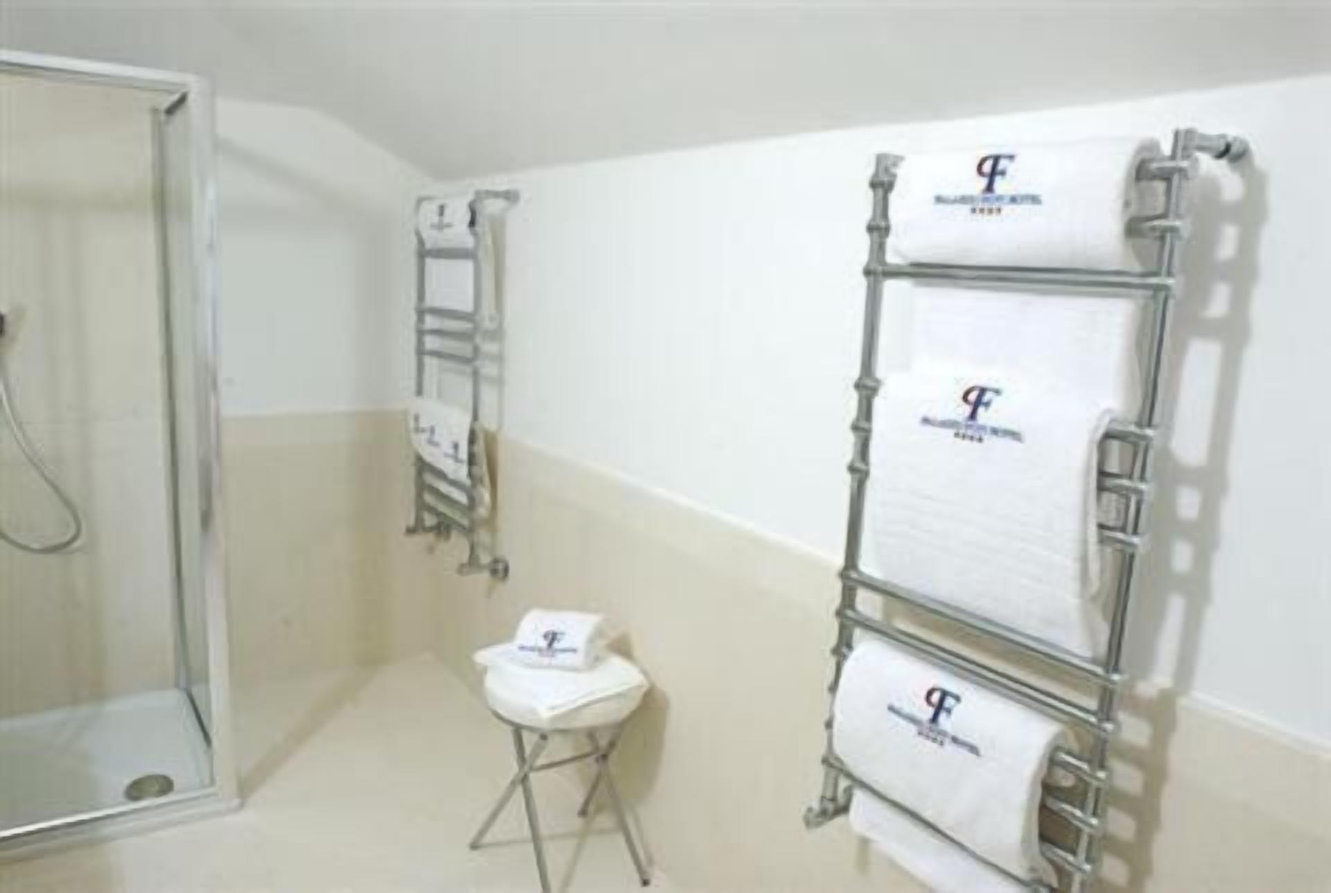 free toiletries, hair dryer, bidet, towels