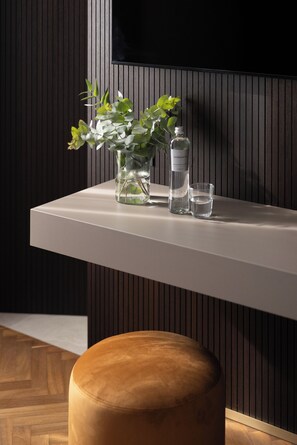 Camera Superior Deluxe con letto matrimoniale o 2 letti singoli. | Italienische Bettbezüge von Frette, hochwertige Bettwaren, Minibar