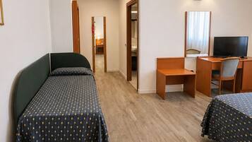 Quadruple Room, Mobility Accessible | Premium bedding, minibar, in-room safe, desk