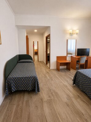 Quadruple Room, Mobility Accessible | Premium bedding, minibar, in-room safe, desk