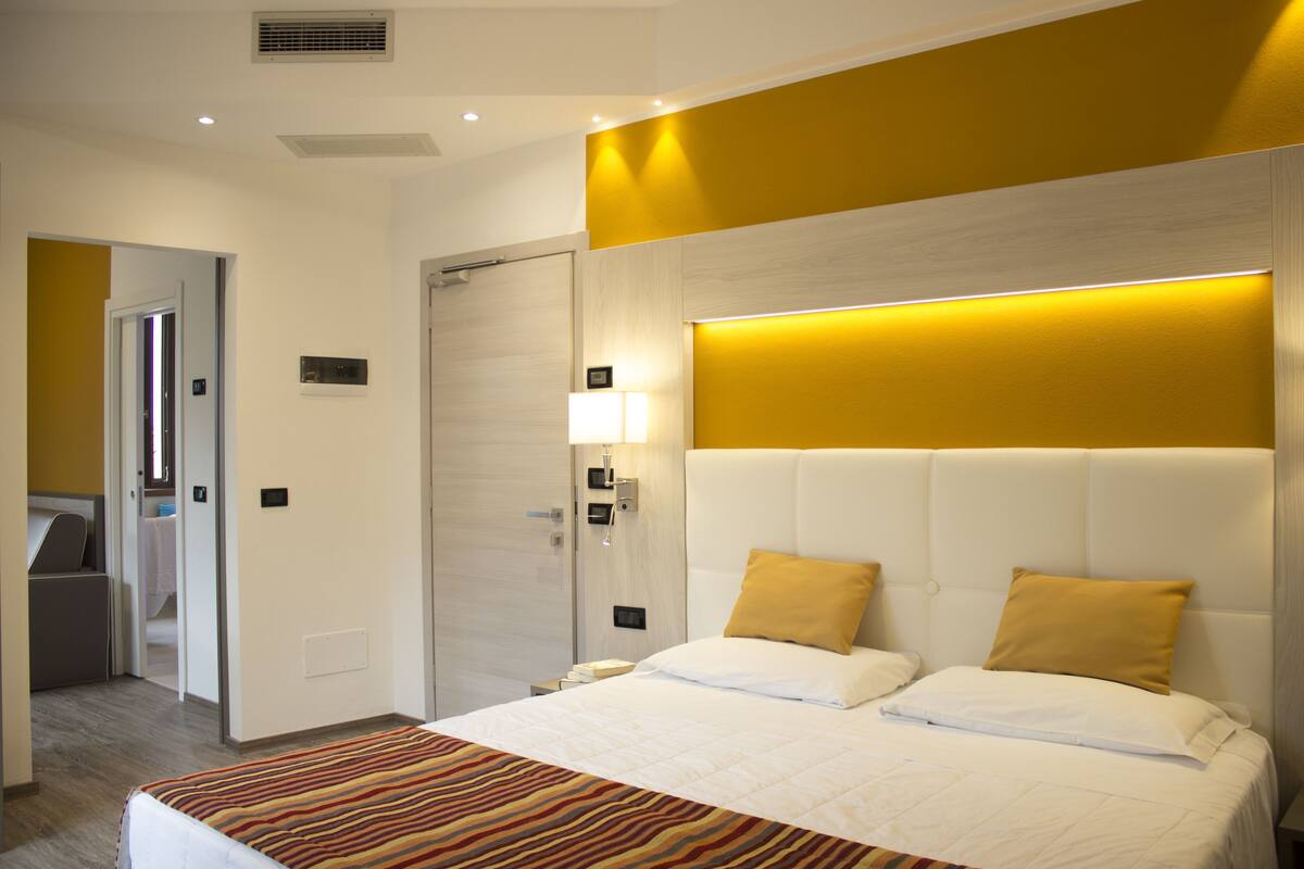 hypo-allergenic bedding, down duvets, blackout curtains