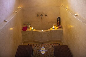 Turkish bath/hammam, body scrubs, facials, 1 treatment room