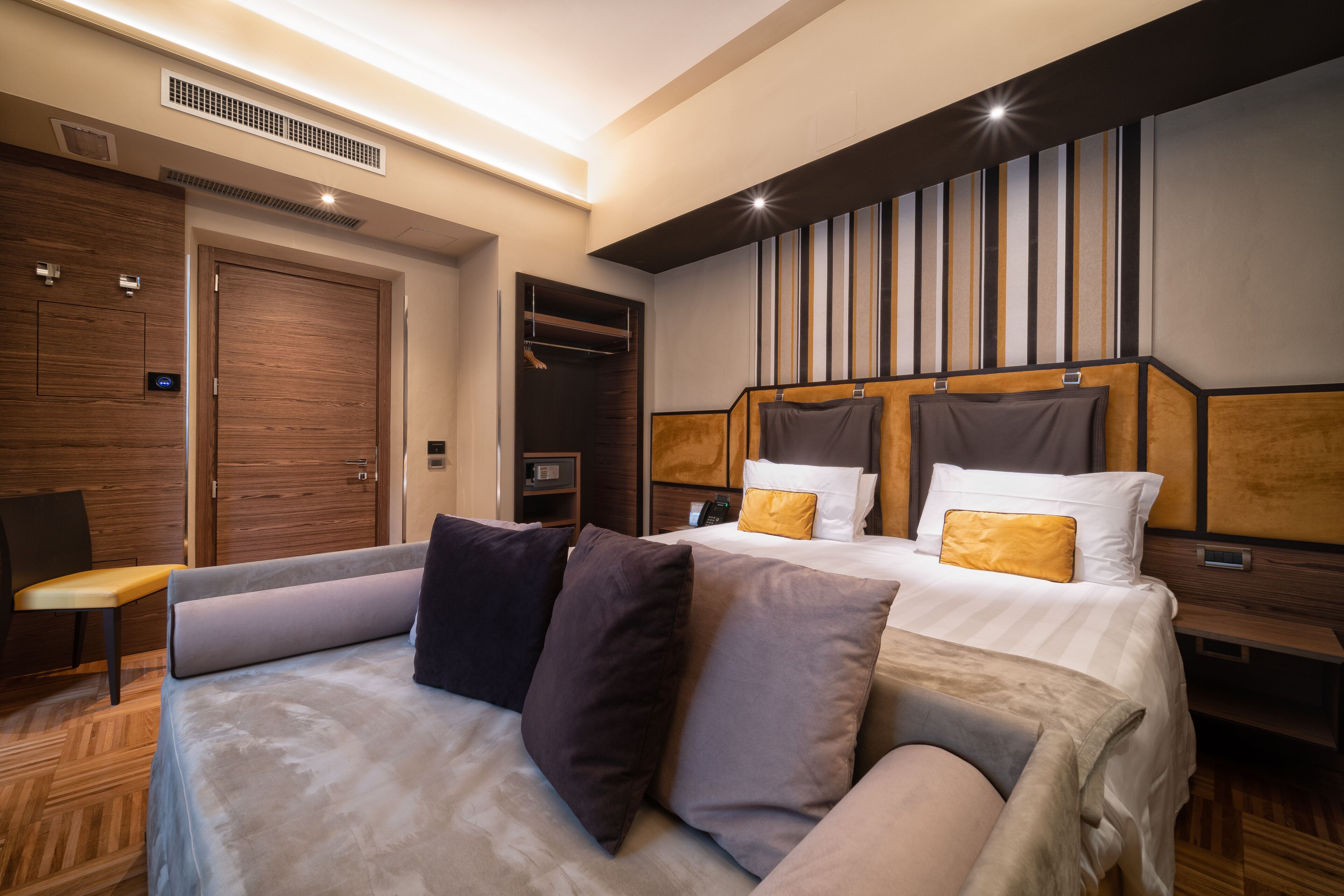 comfort triple room | in-room safe, desk, laptop workspace, blackout curtains