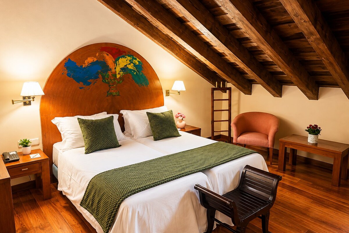 Ropa de cama de alta calidad y minibar 