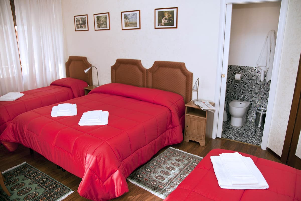Free toiletries, hair dryer, bathrobes, bidet