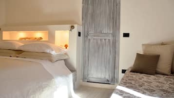 Frette Italian sheets, down duvets, Select Comfort beds, in-room safe