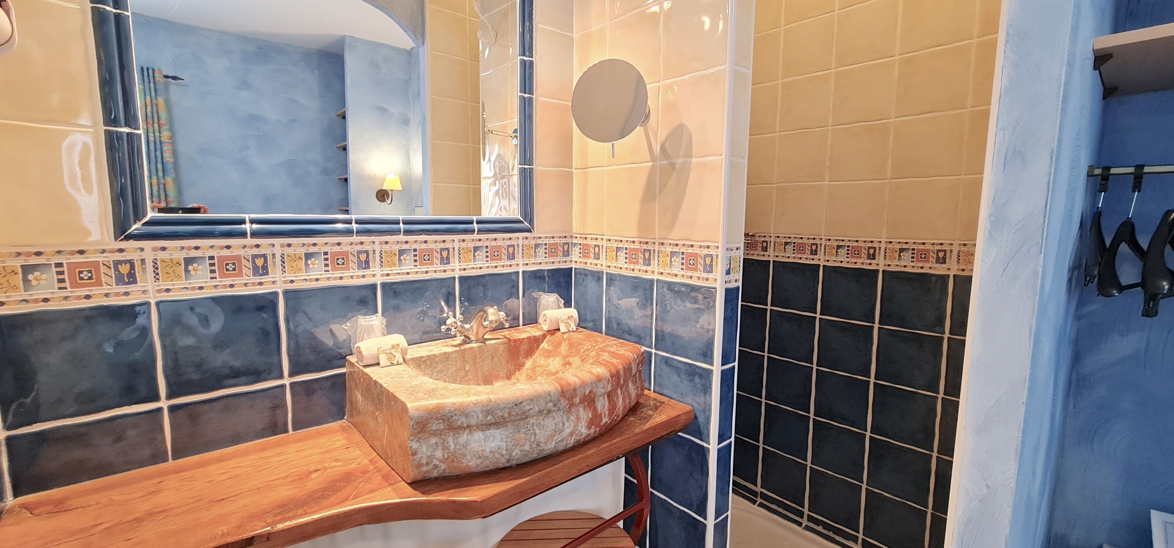 free toiletries, hair dryer, towels