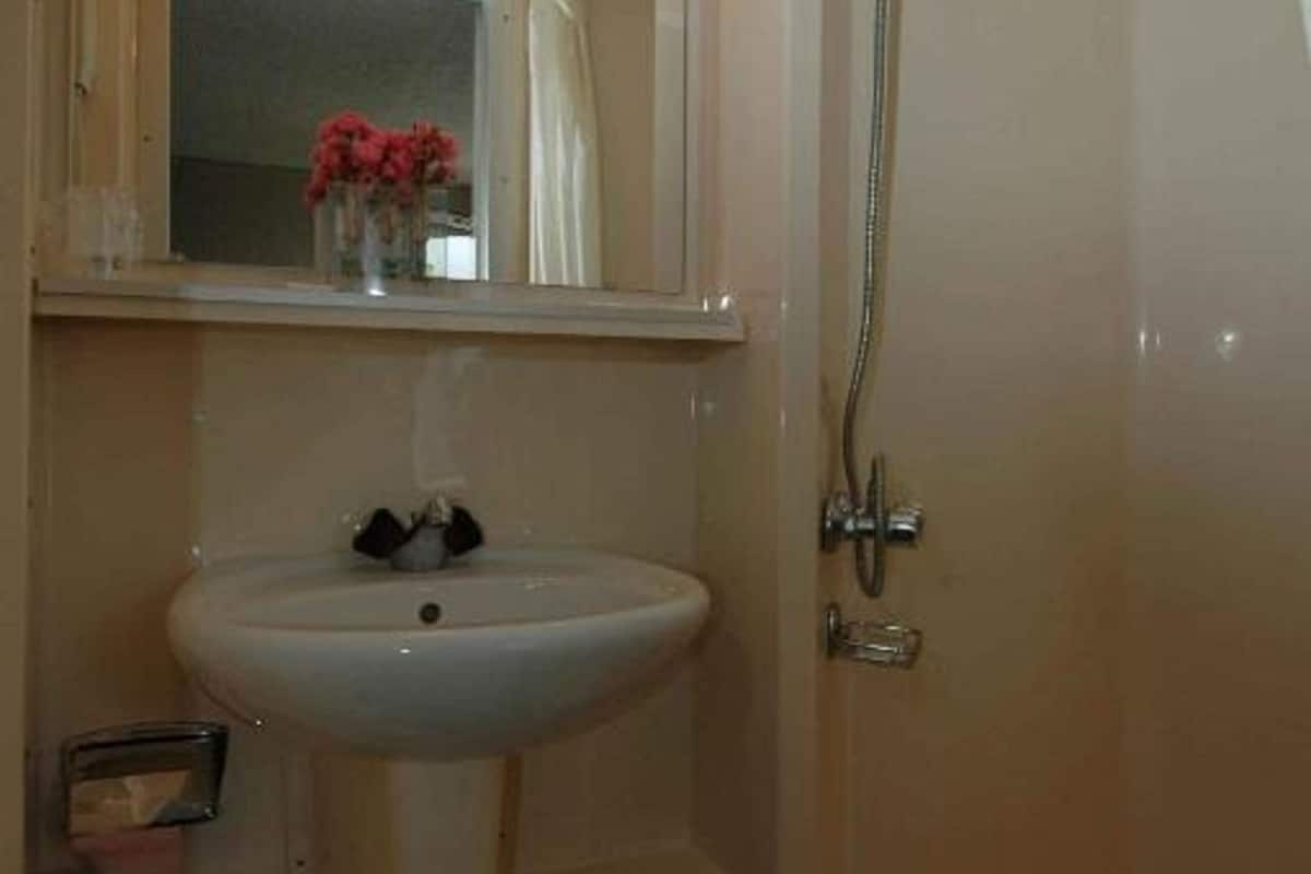 free toiletries, hair dryer, towels