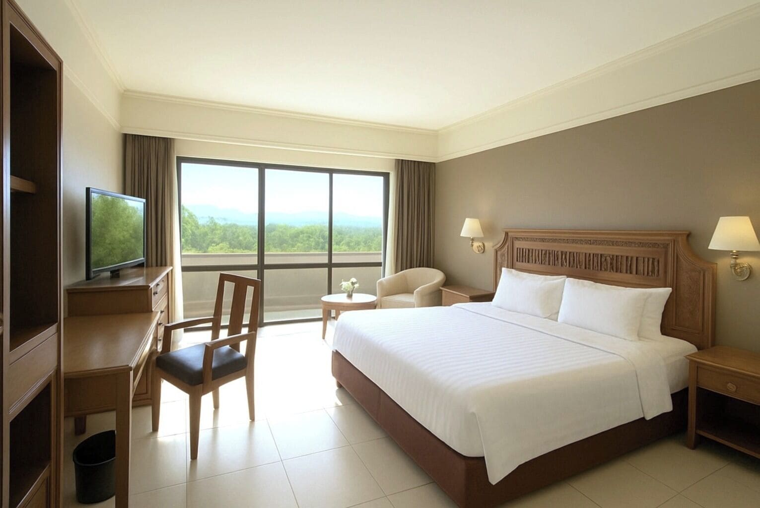 Habitación Deluxe, 1 cama King size | Minibar, caja de seguridad en la habitación y escritorio 